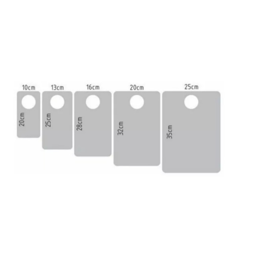 Gabarito Para Dobra de Roupas em PS kits de 5 pçs cada