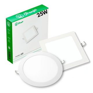 Luminária Painel Plafon Led 25W Embutir Quadrado Redondo Alumínio Teto Branco-Frio 6500K em Oferta na Shopee