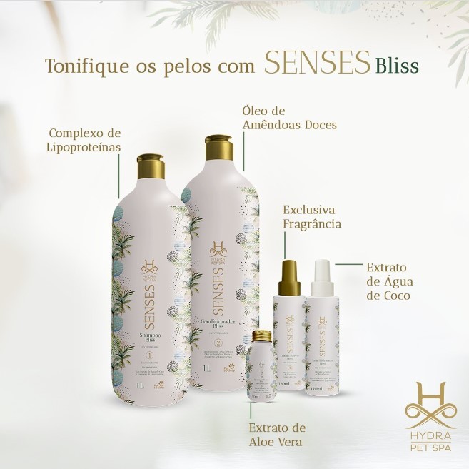 Colônia Pet Cachorro e Gato Hydra Pet Spa Senses Forever Bliss 120mL