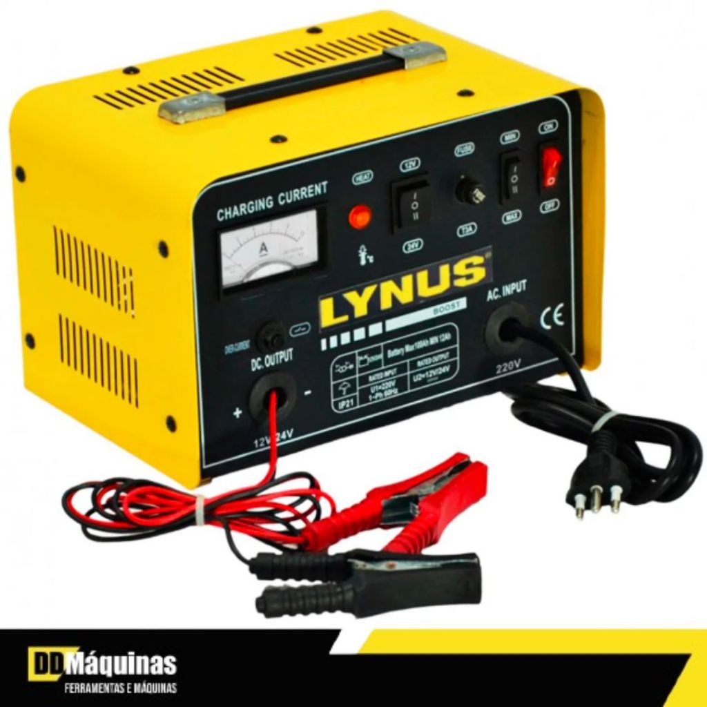 Carregador Portátil de Baterias LCB-10 100A 12/24 V - LYNUS em Oferta na Shopee