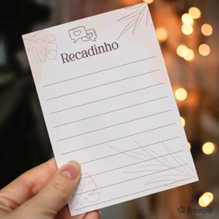 20, 40 Cartões Agradecimento Para Negócios Recadinho Detalhes Folhas Linhas Para Escrever em Oferta na Shopee