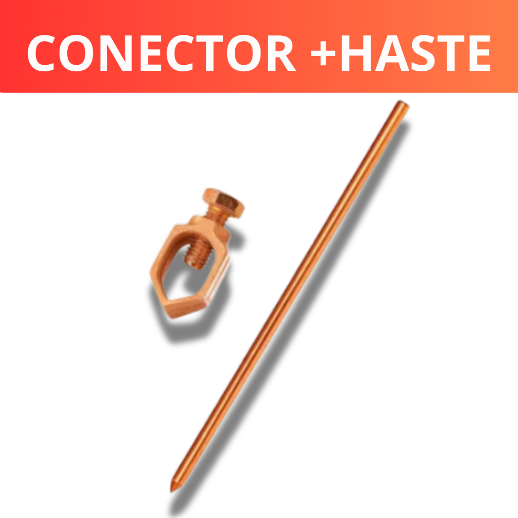 HASTE TERRA 10mm x1,2mt E CONECTOR TERRA em Oferta na Shopee