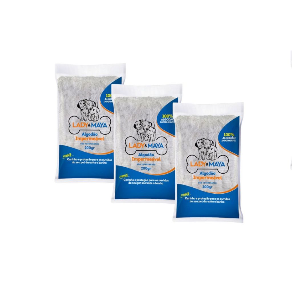 Kit Pacote de Algodão Impermeável Para Pet Ladymaya - 3 Un.