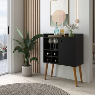 Aparador Barzinho Bar Com Adega/Vinho Retrô Cantinho Do Café ROMA em Oferta na Shopee