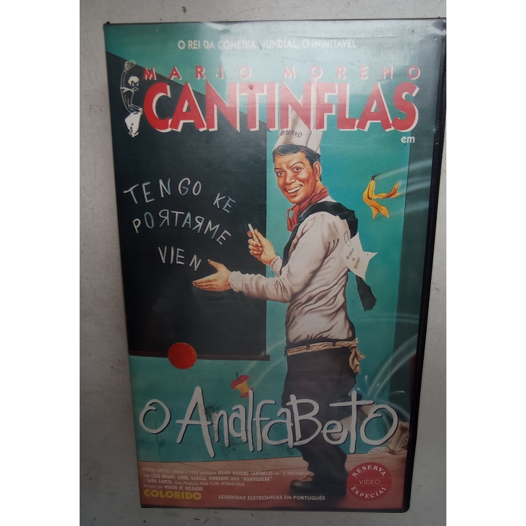 Filme Vhs - O Analfabeto - De Mario Moreno Cantinflas - 1961