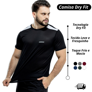 Camisa Academia Dry Fit Camiseta Masculina em Oferta na Shopee