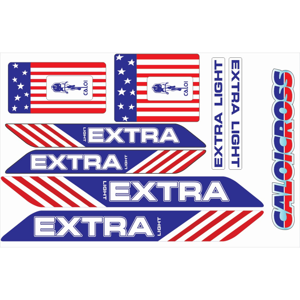 Adesivos Caloi Cross Freestyle Light Americana Custom Extra Raridade Linha Montagem Restauração