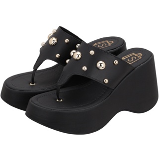 Tamanco Anabela Feminino Plataforma Asa Delta com Esferas em Oferta na Shopee