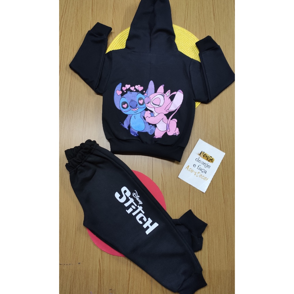 Conjunto Moletom Infantil Criança  Lil Roupa Infanto Juvenil Menina Menino Feminino Masculino Inverno Frio Calça Casaco
