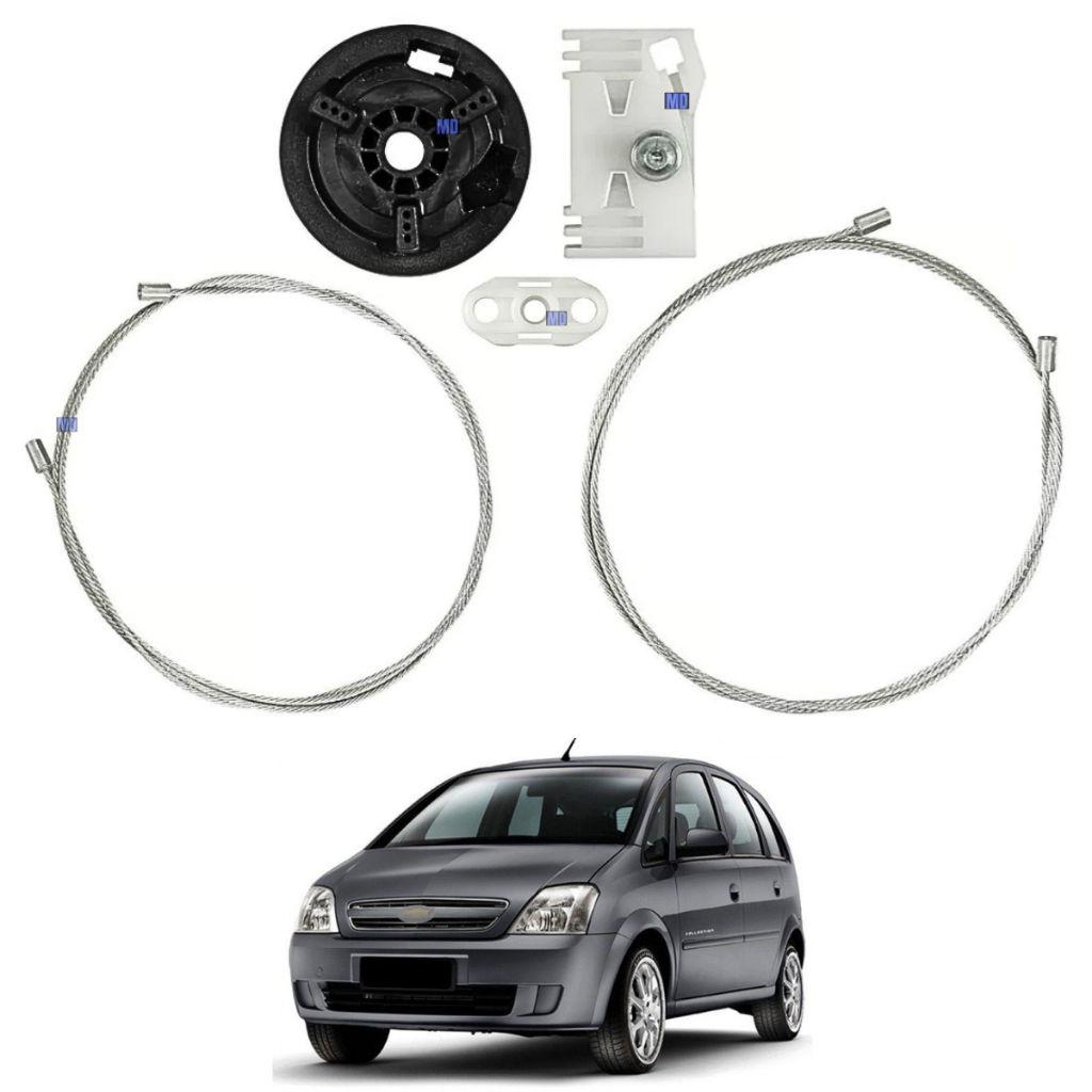 Kit Reparo Cabo  Da Maquina Vidro Eletrico Traseiro Direito Meriva