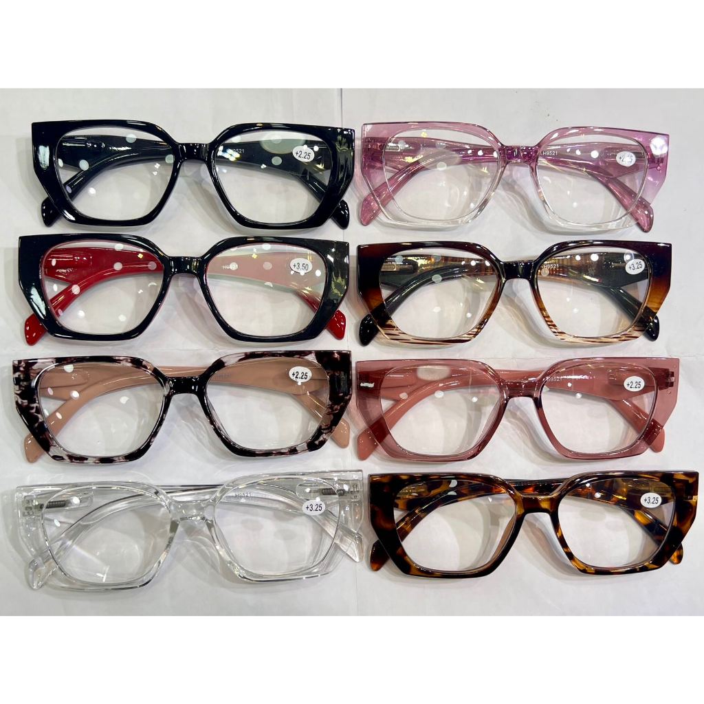 Oculos pra perto exagonal acrilico h9521 modelo novo em Oferta na Shopee