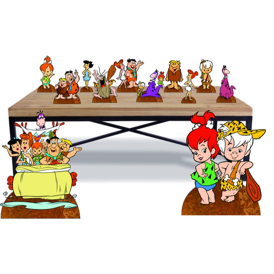 Os Flintstones Kit Festa 8 Mesa 2 De Chão Para Decoração em Oferta na Shopee