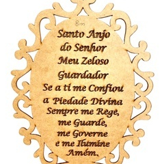 Oração Santo Anjo batizado presente decoração enfeite eucaristia primeira comunhão