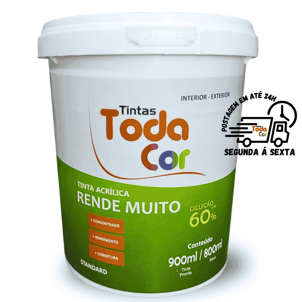 Tinta Acrílica Com Alto Rendimento em Promoção 900ml Interno/externo