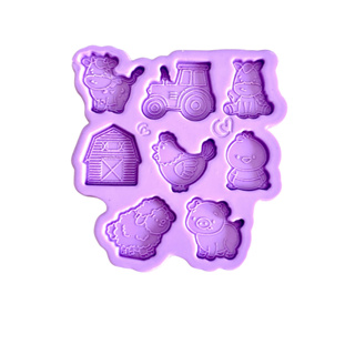 F1718 MOLDE DE SILICONE FAZENDINHA CONFEITARIA BISCUIT em Oferta na Shopee