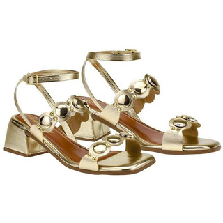 Sandália Feminina Salto Bloco Quadrado 5 cm Casual com abs Confortável