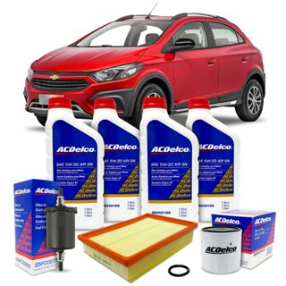 Kit Revisão Troca De Óleo Ac Delco 5w30 100% Sintético Chevrolet Onix 1.0 1.4 2013 2014 2015 2016 em Oferta na Shopee
