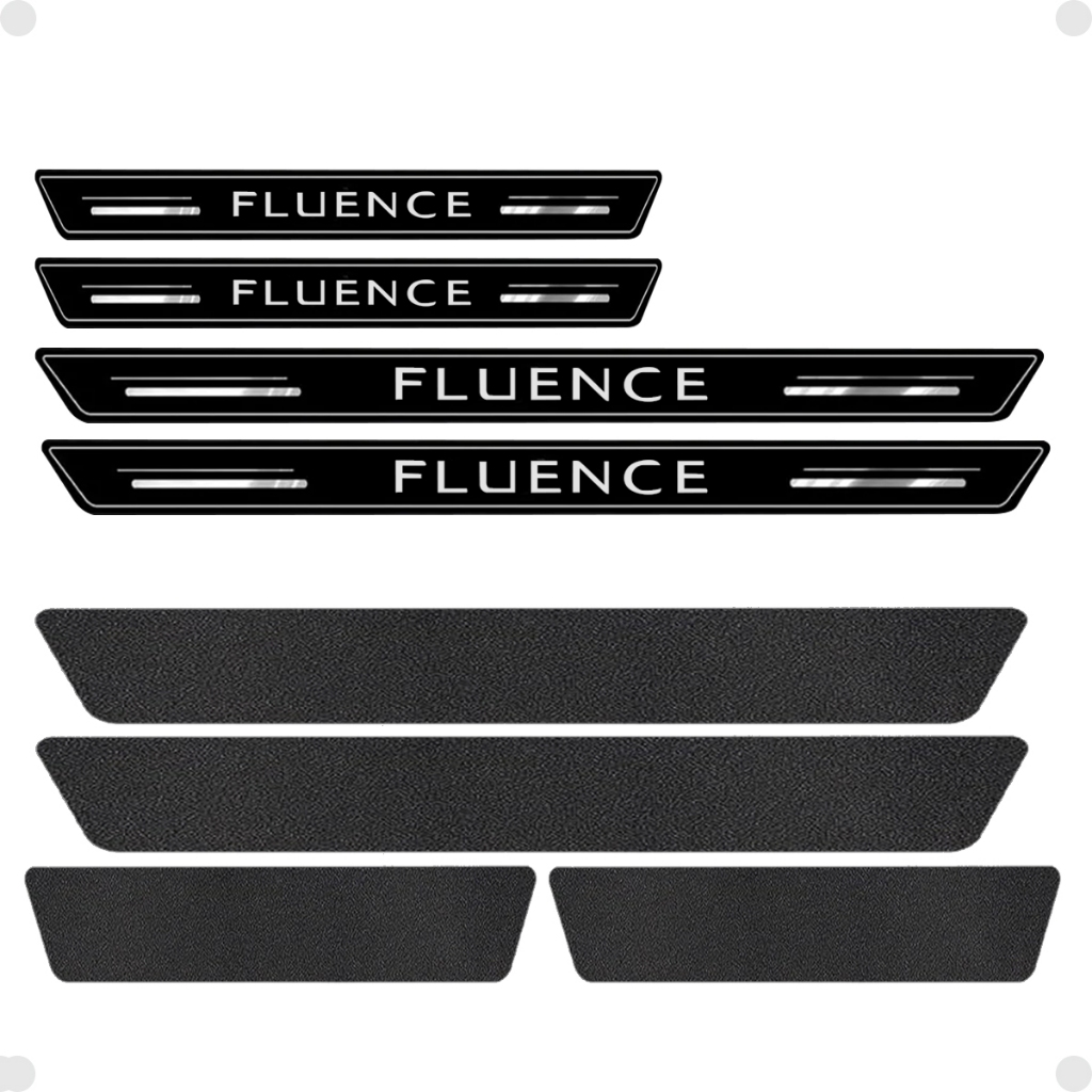 Kit 8pç Soleira Protetor Porta Fluence 2011 2012 2013 2014 2015