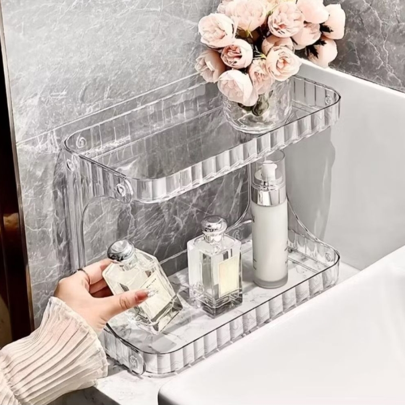 Organizador Multiuso Prateleira 2 Andares Maquiagem Cosméticos Banheiro Cozinha em Oferta na Shopee