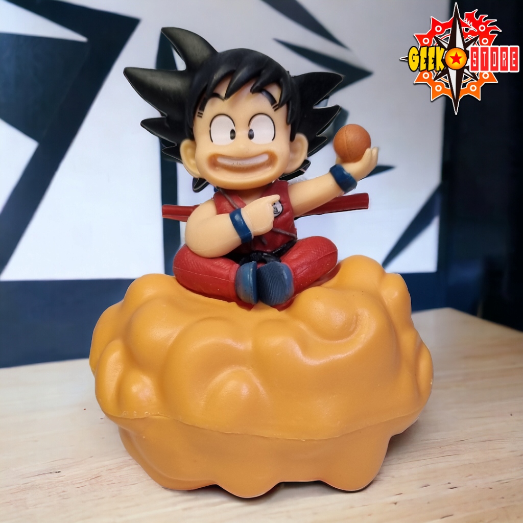 Action figure boneco colecionavel personagem goku na nuvem voadora anime dragonball