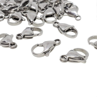 Fecho lagosta em aço inoxidável 09, 10 ou 12mm - 10 ou 20unidades em Oferta na Shopee