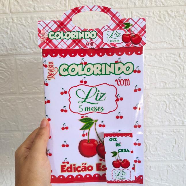 Revistinha Livro de Colorir - CEREJINHA CEREJA - Lembrancinha de aniversario KIT PINTURA Livrinho em Oferta na Shopee