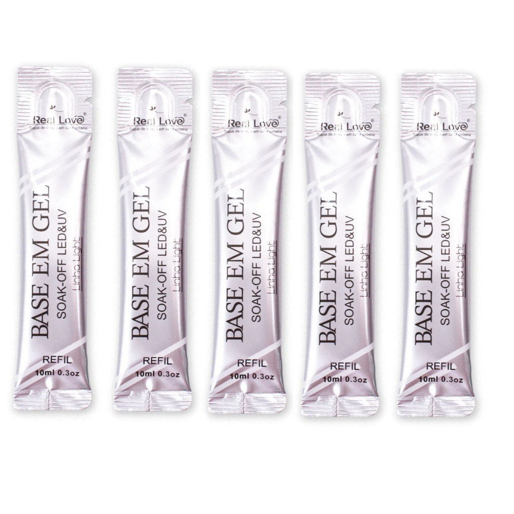 Kit 5 Refil Base em Gel Saok-off LED&UV Real Love - 10ml em Oferta na Shopee