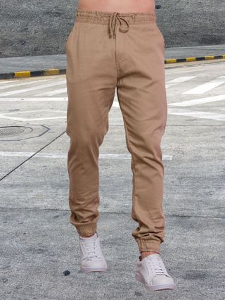 Calça Jogger Masculina Jeans e Sarja Slim com Elastico Ajustável Punho Elástico Streetwear