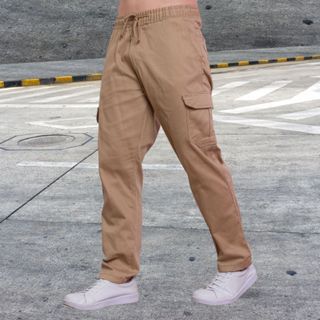 Calça cargo masculina e feminina com 6 bolsos cordão largo punhos elásticos ajustáveis direto da fábrica em Oferta na Shopee