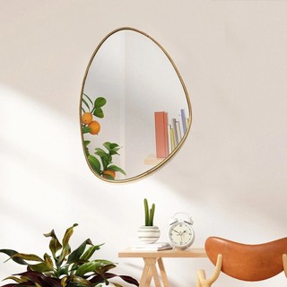Espelho Orgânico 50cm x 35cm Moldura Em Lamina De Madeira Lançamento Luxo em Oferta na Shopee