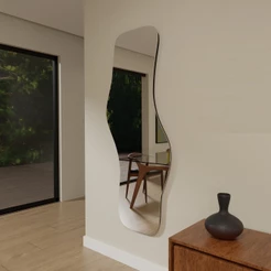 Espelho Orgânico 150cm x 60cm 170cm x 70cm Decorativo Corpo Inteiro Quarto Sala Banheiro Grande Moderno Luxo Lançamento