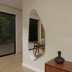 Espelho Orgânico Corpo Inteiro 150cm x 60cm 170cm x 70cm Grande Decorativo Quarto Sala Banheiro Moderno Luxo Lançamento