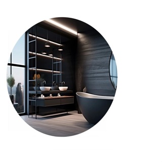 Espelho Decorativo Multiuso 40cm x 40cm 50cm x 50cm 60cm x 60cm  Redondo Com Fita Dupla Face Para Quarto Sala Banheiro em Oferta na Shopee