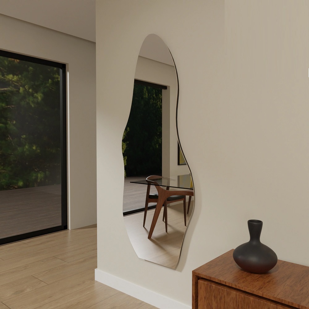 Espelho Grande Orgânico 150cm x 60cm 170cm x 70cm Corpo Inteiro Promoção Quarto Sala Banheiro Grande Luxo Lançamento em Oferta na Shopee