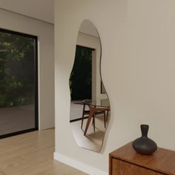 Espelho Grande Orgânico 150cm x 60cm 170cm x 70cm Corpo Inteiro Promoção Quarto Sala Banheiro Grande Luxo Lançamento