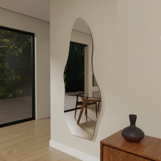 Espelho Grande Orgânico 150cm  170cm Corpo Inteiro Promoção Quarto Sala Banheiro Holl Grande Moderno Luxo Lançamento em Oferta na Shopee