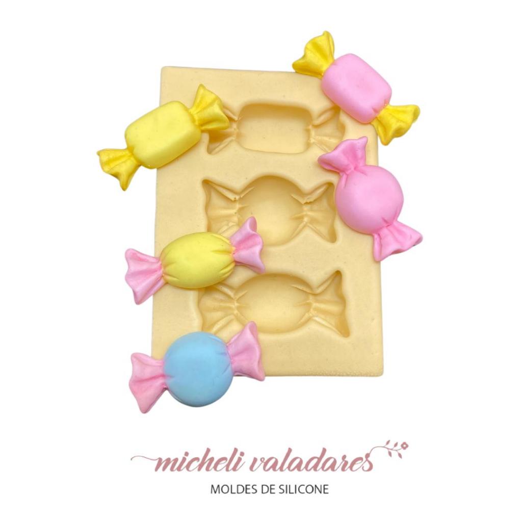 Molde de Silicone para Artesanato Mini Balas - 3,5cm - Doces, Bombons para Decorar em Oferta na Shopee