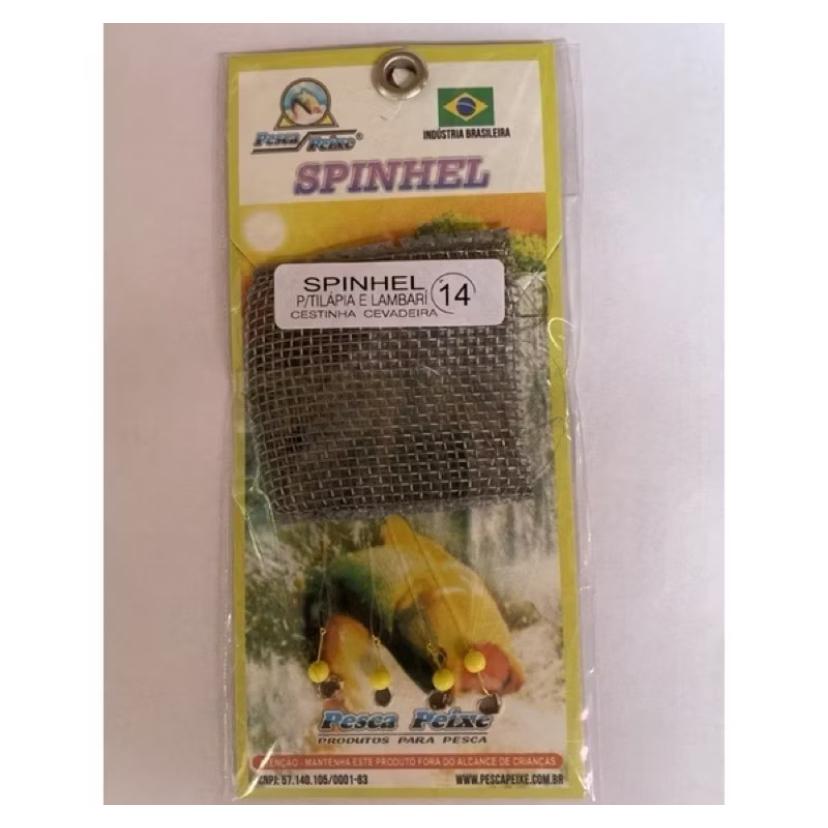 kit spinhel  de Cesto Para Pesca De  Lambari/tilápia C/ 4 Anzol, iscas