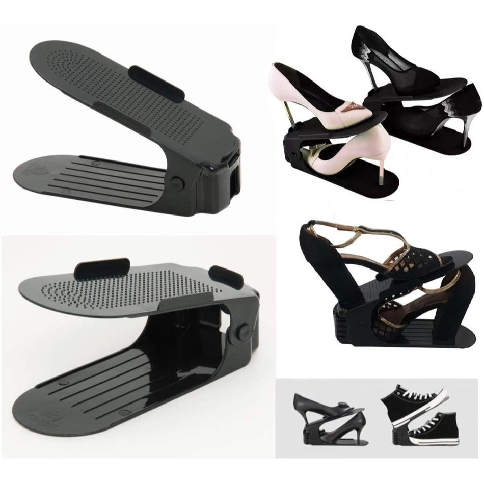 20 Organizadores De Sapato E Tênis - Preto Com Regulagem Envio Imediato! em Oferta na Shopee