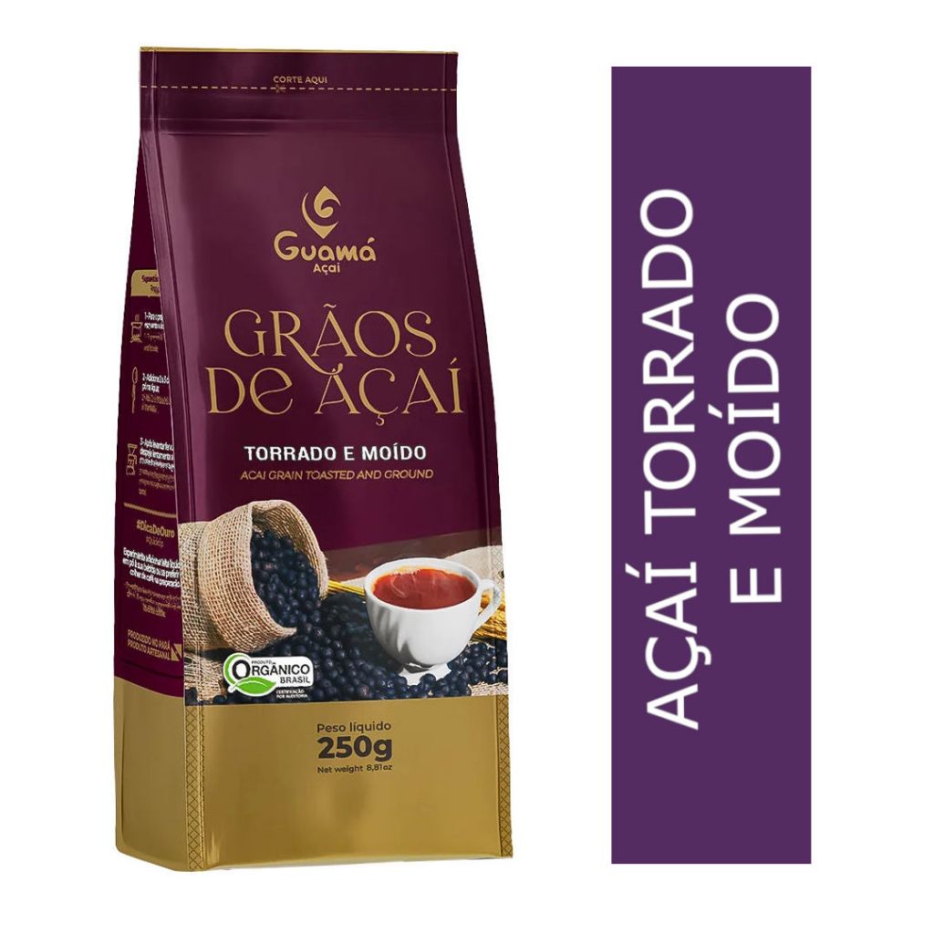 Café de Açaí da Amazônia 100% Grãos de Açaí Torrado e Moído  - 250g em Oferta na Shopee