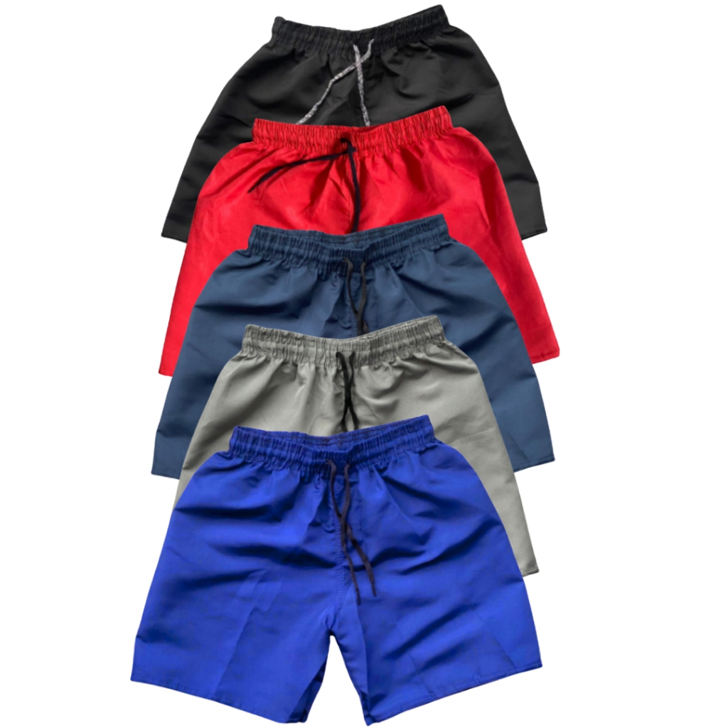 Kit 5 Bermudas infantil tactel Premium lisa