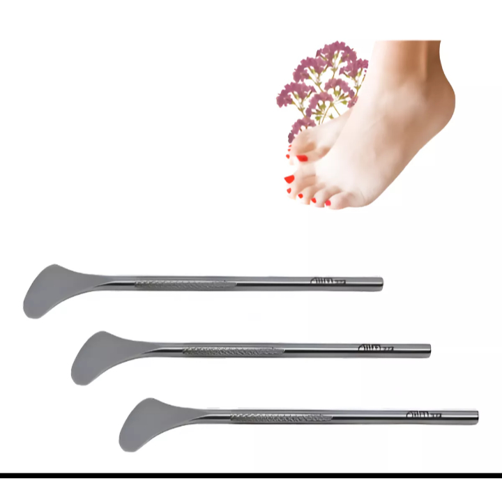 Conjunto de 3 ESPÁTULAS BISTURI PODOLOGIA INOX REF. 222 PARA CALOSIDADE PLANTAR PROFISSIONAL