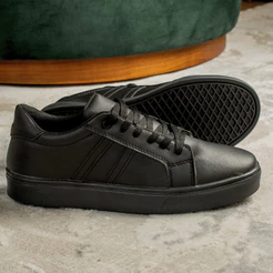 Tênis branco masculino Feminino Tênis Academia Passeio Confotável Tenis Casual Preto