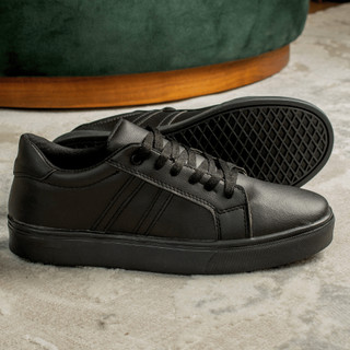 Tênis branco masculino Feminino Tênis Academia Passeio Confotável Tenis Casual Preto