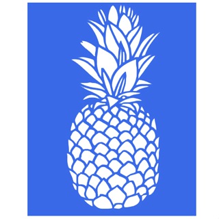 Stencil Abacaxi Um molde vazado A4 em Oferta na Shopee