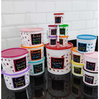 POTES MANTIMENTOS (arroz, feijão, farinha, sal, café, chocolate, leite em pó, fubá, temperos) em Oferta na Shopee