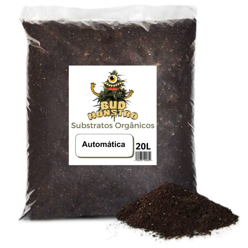Substrato orgânico plantas automáticas 20 litros grow indoor outdoor cultivo ciclo completo fertilizado ervas medicinais