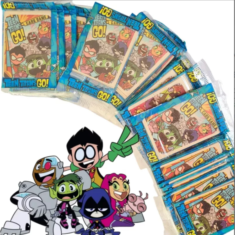 Kit Card Game JOVENS TITÃS 40 Cartinhas 10 Pacotinhos Jovens Titans