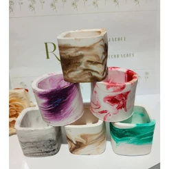Kit de 15. Vasinhos de Gessso Para decoraçao e lembraçinhas
