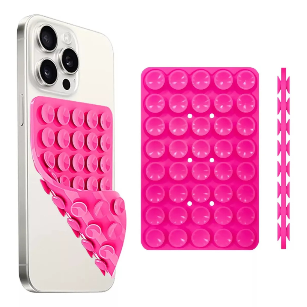 Suporte De Silicone Adesiva Com Ventosa Para Capa De Celular Case
